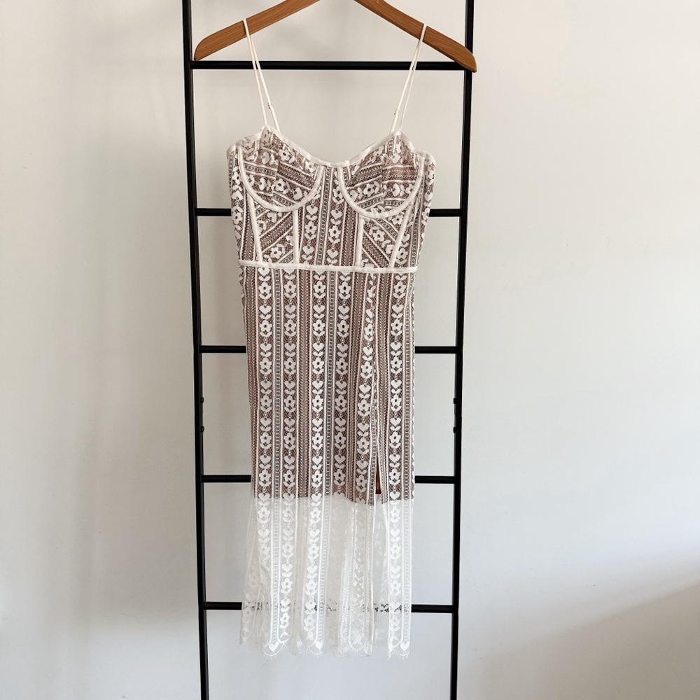 For Love and Lemons Dakota lace midi dress